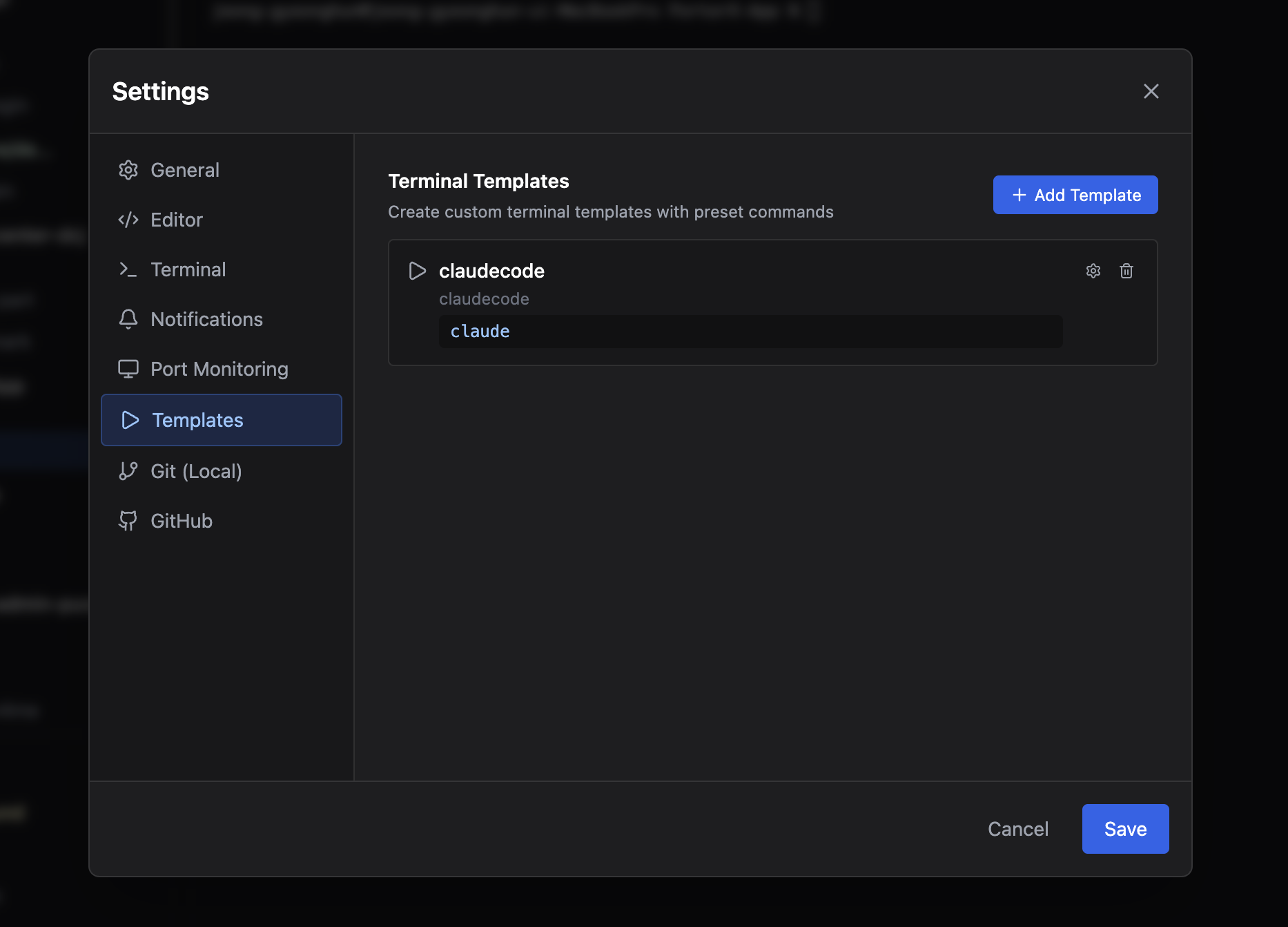 Terminal Templates
